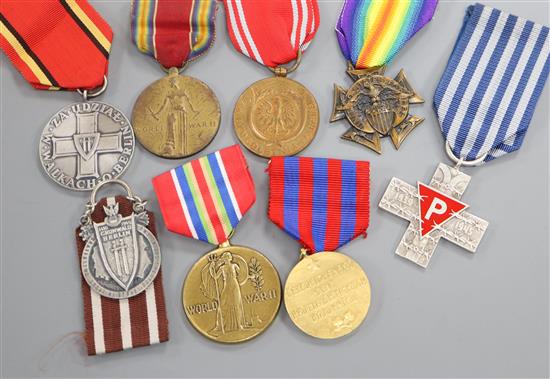 Eight WWII foreign medals